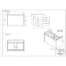 Тумба CERSANIT GRANDE 80 под раковину подвесная бежевый 64310